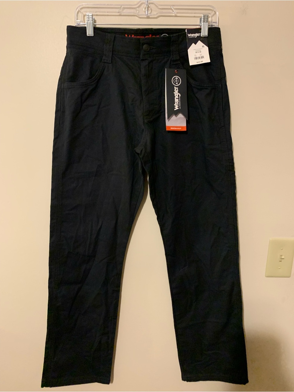 Wrangler Black Men's all terrain gear Pants New with Tags